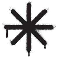 Spray Painted Graffiti asterisk icon isolated on white background.. vector
