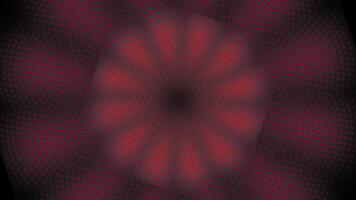 Red halftone dots abstract animation on a black background video