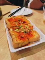 A white plate with food on it photo