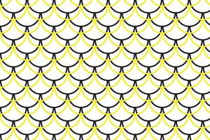 simple abstract black yellow color creative fish scales pattern vector