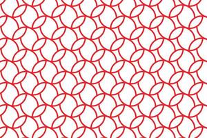 simple abstract red color creative geometric leaf pattern repeating red circles geometric pattern interlocking red circular pattern on white background vector