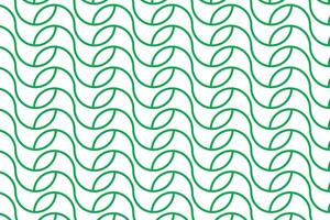 simple abstract green color creative geometric leaf pattern green interwoven wave pattern on white background vector