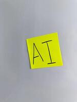 Handwritten word artificial intelligence for modern neural network project photo