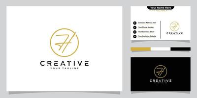 H Initial Handwriting logo template . vector