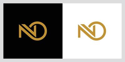 Initial Letter NO , ON logo design template vector