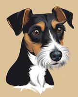 Captivating Jack Russell Terrier Portrait with Detailed Art Style photo