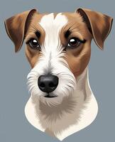 Close-up Portrait of a Jack Russell Terrier with Detailed Fur photo