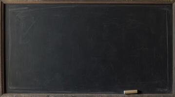 Empty Blackboard with Chalk Ready for Learning and Creativity Concept photo