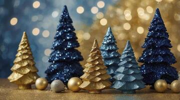 Sparkling Christmas Tree Ornaments with Bokeh Lights for Holiday Decoration photo