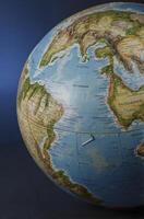 Exploring World Geography Detailed Globe with Continents and Oceans photo