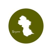 Guyana map with navigation icons vector