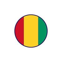 round Guinea flag on a white background vector