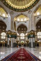 Exploring Hassan Ii Mosque Interior Grand Architecture and Carpet Perspective photo