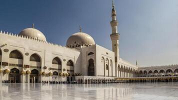 Exterior View of Al Rifai Mosque with Domes and Minaret photo