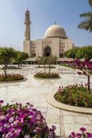 Exploring Sultan Qaboos Grand Mosque Architecture with Gardens in Muscat Oman photo