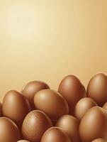 Pile of Fresh Chicken Eggs Ready for Easter Baking and Cooking photo