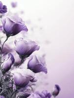 Blooming Lisianthus Flower Arrangement with Lilac Color Palette for Floral Design photo