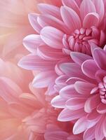 Close-up of Pink Chrysanthemum Blossom with Soft Petal Detail photo