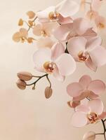 Elegant Orchid Blooms in Soft Light for Floral Art and Design photo