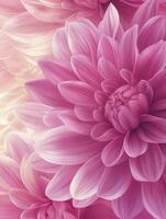 Pink Dahlia Flowers Close-up with Soft Lighting for Floral Design photo