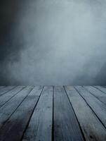 Dark Wooden Floor with Moody Background for Product Mockups and Photography photo