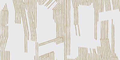 Abstract hand drawn brush lines, stripes, experimental background in white and beige, Japanese and tribal wood carving, weaving, basketry textured surface pattern, simple graphic for textile, carpet vector