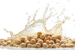 Soybean Splash Refreshing Natural Drink with Nutritious Ingredient for Healthy Food photo