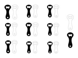 Custom keychain Bottle Opener Template vector
