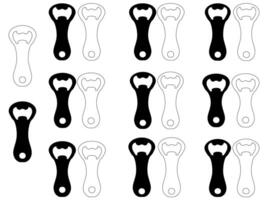Dog Bone Bottle Opener with keychain Template vector