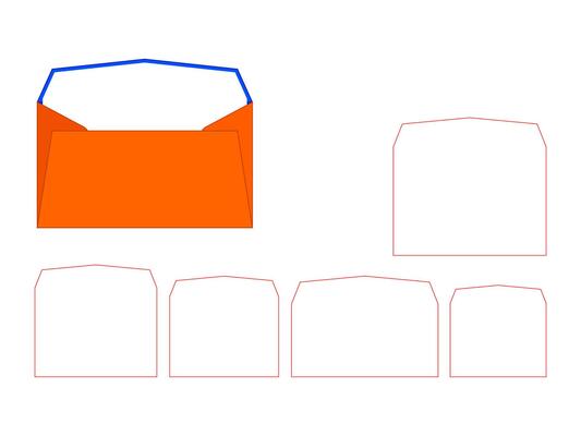 5 Sizes Business Envelope LINER Template