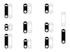 Paddle shape bottle opener Template vector