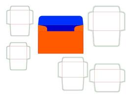 Popular 5 sizes Craft Booklet envelope template vector