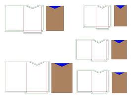 Pocketfold Envelope Dieline Template vector