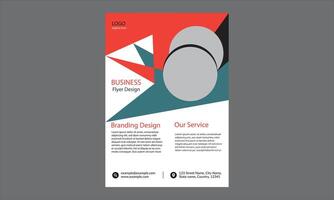This flyer design has a bold, modern, and dynamic look with a combination of sharp geometric shapes and strong color contrasts. vector