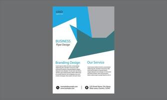 This flyer design has a modern and professional layout with a clean, structured look. vector