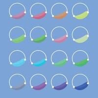16 set circle percentage diagrams for webs and apps. vector