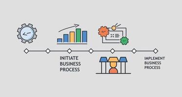 Business process. Timeline infographics with multi steps vector