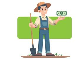Farming Success and Financial Growth vector