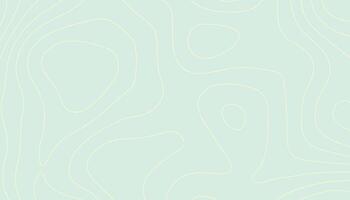 Soft Pastel Topographic Map Background. Minimalist Contour Line Design in Light Mint Green vector