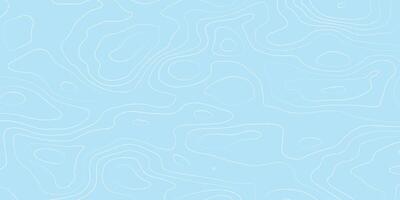 Minimalist Topographic Map Background. Abstract Contour Line Pattern in Soft Blue vector
