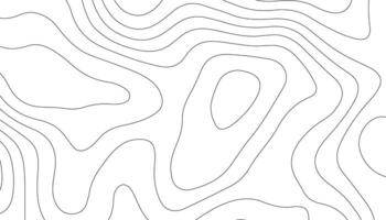 Minimalist Black and White Topographic Line Pattern. Abstract Contour Map Design vector