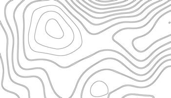 Abstract Topographic Line Pattern. Minimal Black and White Contour Background vector