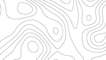 Minimalist Black and White Topographic Map. Abstract Contour Line Background vector