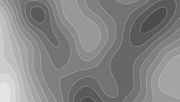Dark Gradient Topographic Map Background, Abstract Contour Line Design in Shades of Gray vector