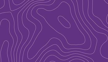 Vibrant Purple Topographic Line Pattern. Abstract Contour Map Design vector
