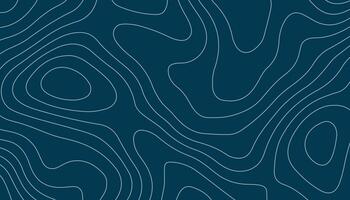 Dark Blue Topographic Line Pattern. Abstract Contour Map Background vector