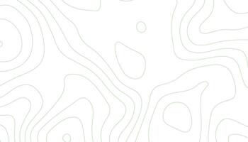 Minimalist Green Topographic Map Background. Abstract Contour Line Design on White vector