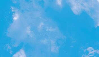 Bright Blue Sky with Soft White Clouds. Aesthetic Background for Design vector