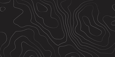 Dark Topographic Line Background, Abstract Contour Map Pattern Design vector