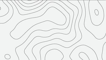 Minimalist Topographic Map Background. Abstract Contour Line Art in Monochrome vector